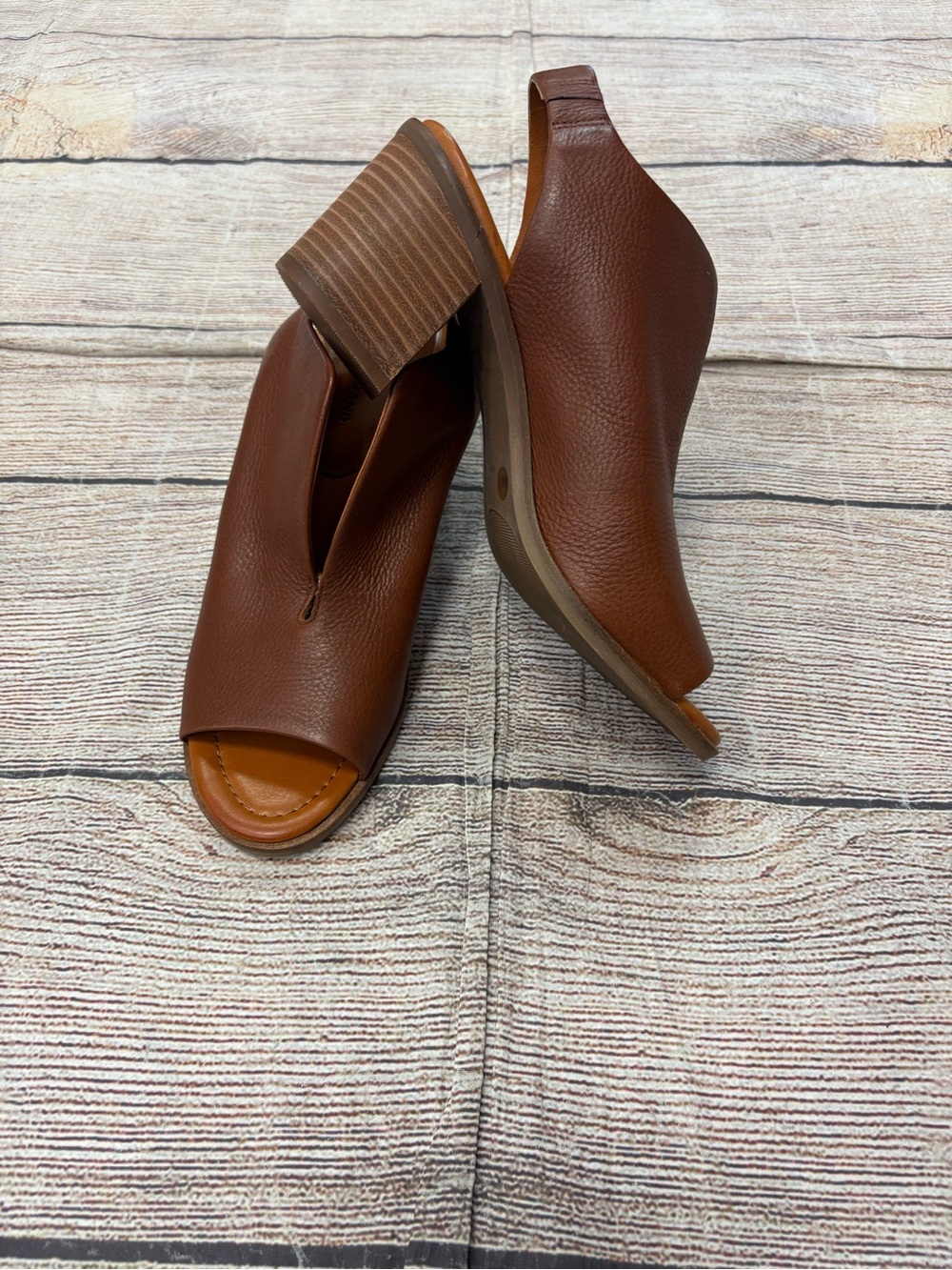 😍 Women's Lucky Brand Brown Open-Toe Slingback Heels